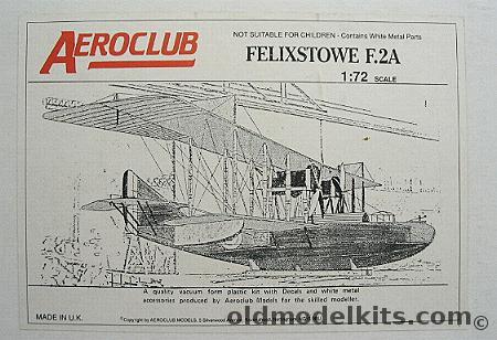 Aeroclub 1/72 Felixstowe F-2A Flying Boat - (F.2A) plastic model kit